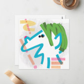 Troll Abstract Modern Art Note Kaart Notitiekaartje (Voorkant / Achterkant in situ)