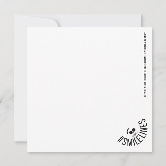 Troll Abstract Modern Art Note Kaart Notitiekaartje (Achterkant)