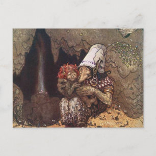 Troll and Child van John Bauer Briefkaart