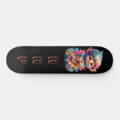 *~* Troll AP89 Hippie Neon Whimsical Initiaal Scha Skateboard (Horizontaal)