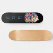 *~* Troll AP89 Neon Zwart Initialen Fun Flower Skateboard (Horizontaal)