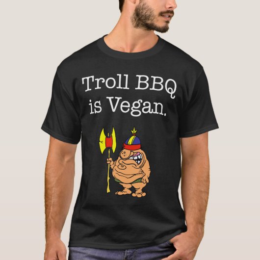Troll BBQ Black T Shirt (Voorkant)