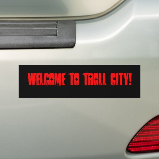 Troll City Bumpersticker (Op auto)
