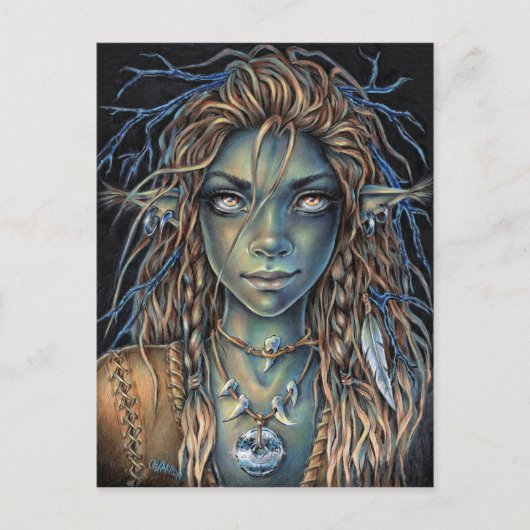 Troll Girl Briefkaart (Voorkant)