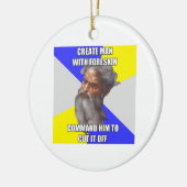 Troll God Circumcision Keramisch Ornament (Links)