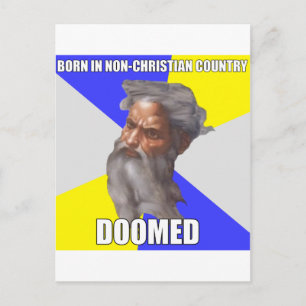 Troll God Doomed Briefkaart