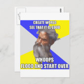 Troll God Flood Briefkaart (Voorkant / Achterkant)