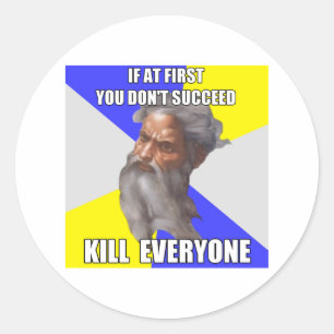 Troll God Kills Ronde Sticker