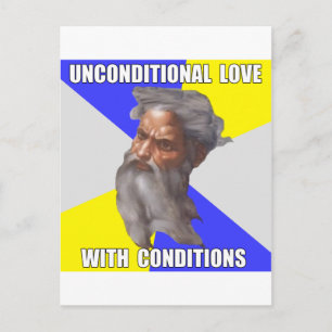 Troll God onvoorwaardelijke liefde Briefkaart
