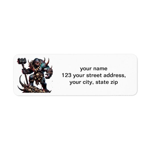 Troll met Mace Etiket (Voorkant)