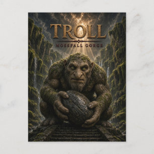 Troll Mossfall Gorge Dark Cinema Briefkaart