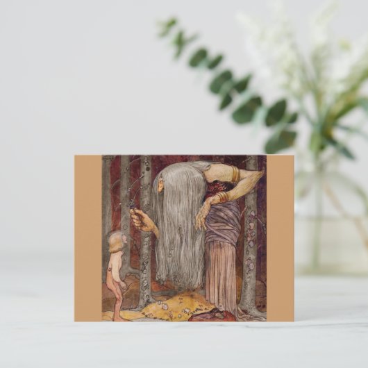 Troll Offering a Little Branch Briefkaart (Staand voorkant)