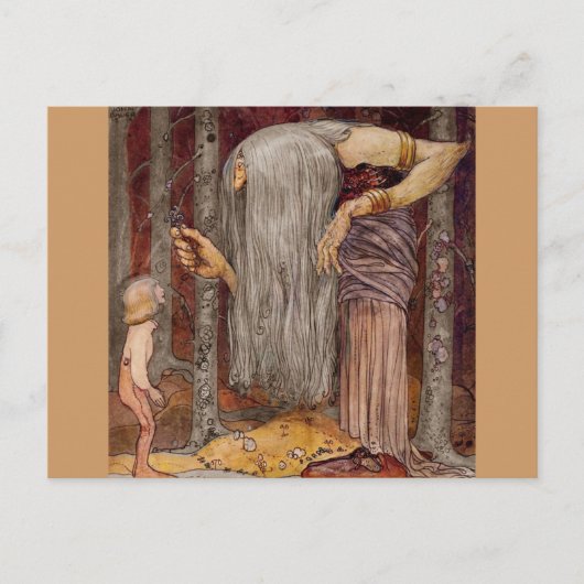 Troll Offering a Little Branch Briefkaart (Voorkant)