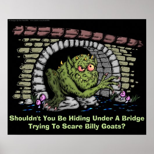 Troll onder een brug poster (Voorkant)