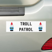Troll Patrol Scandinavian Gnome Bumpersticker (Op auto)