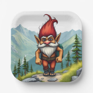 Troll randonnée en Norvège, assiettes en papier