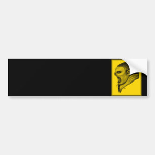 Troll schwarz gelb-ontwerp bumpersticker