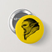 Troll schwarz gelb-ontwerp ronde button 5,7 cm (Voorkant /achterkant)