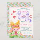 Troll verjaardagsfeestje uitnodigingen (Voorkant / Achterkant)