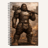 Troll Warrior Notebook – Fantasy Art Journal (Recto)