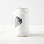 Troll zwart-wit ontwerp bierpul (Voorkant links)