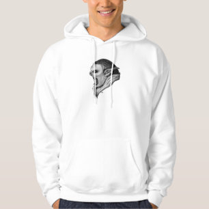 Troll zwart-wit ontwerp hoodie