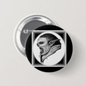 Troll zwart-wit ontwerp ronde button 5,7 cm (Voorkant /achterkant)