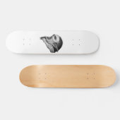Troll zwart-wit ontwerp skateboard (Horizontaal)