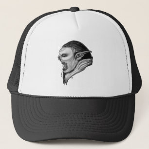 Troll zwart-wit ontwerp trucker pet