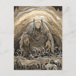 “Trollen en Kariboes” Aquarel van John Bauer Briefkaart