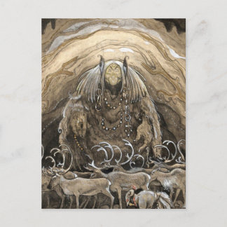 “Trollen en Kariboes” Aquarel van John Bauer Briefkaart