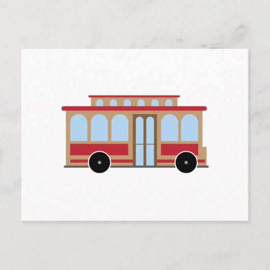 Trolley Car Briefkaart (Voorkant)