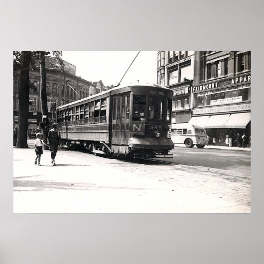 Trolley en Poster Wilkes-Barre (Devant)