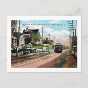 Trolley, Highland Avenue, Atlantic Highlands, Vere Briefkaart