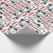 Trolley probleem - witte achtergrond cadeaupapier (Hoek)