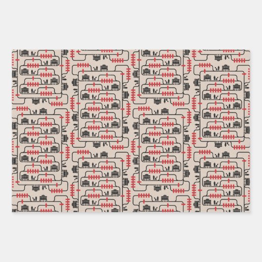 Trolley Probleem Wrapping Papier (3 design) Inpakpapier Vel (Voorkant 2)