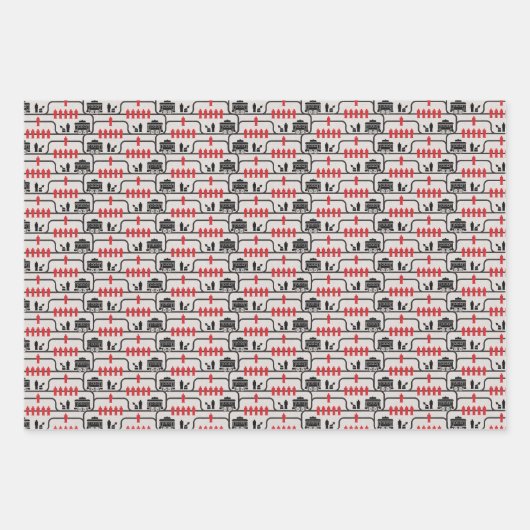 Trolley Probleem Wrapping Papier (3 design) Inpakpapier Vel (Voorkant)