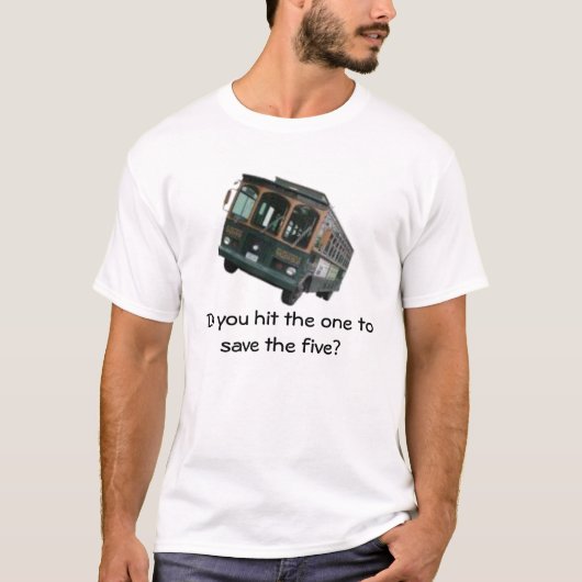 Trolley Problem T-shirt (Voorkant)