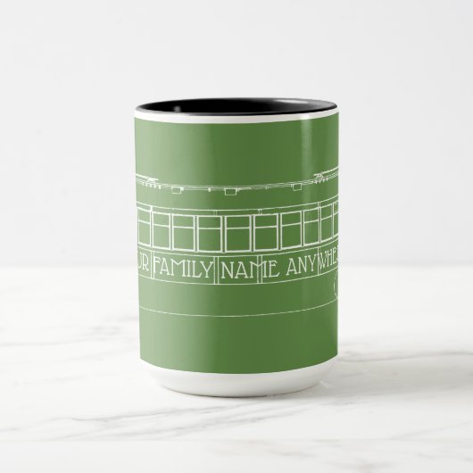 TROLLEY UW FAMILIENAAM OF TEKSTTREIN BUS  MOK (Midden)