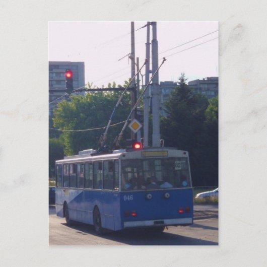 Trolleybus in Bulgarije Briefkaart (Voorkant)