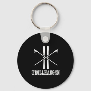 Trollhaugen Wisconsin Skiën Rustieke Alpen Sleutelhanger