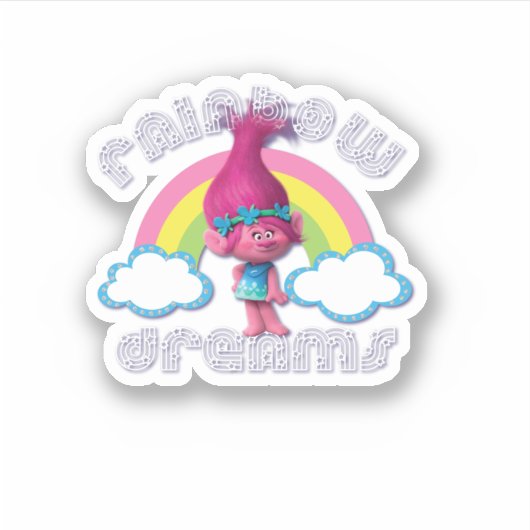 Trolls Rainbow Dreams Poppy Sticker (Voorkant)