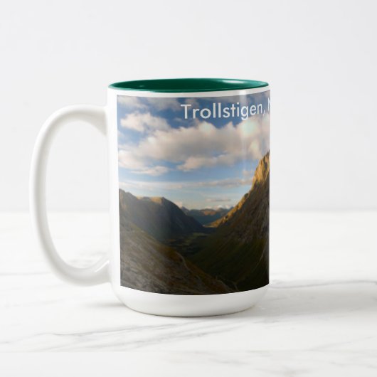 trollstigen , noorwegen tweekleurige koffiemok (Links)