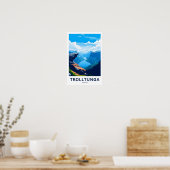 Trolltunga Norway Travel Print (Keuken)