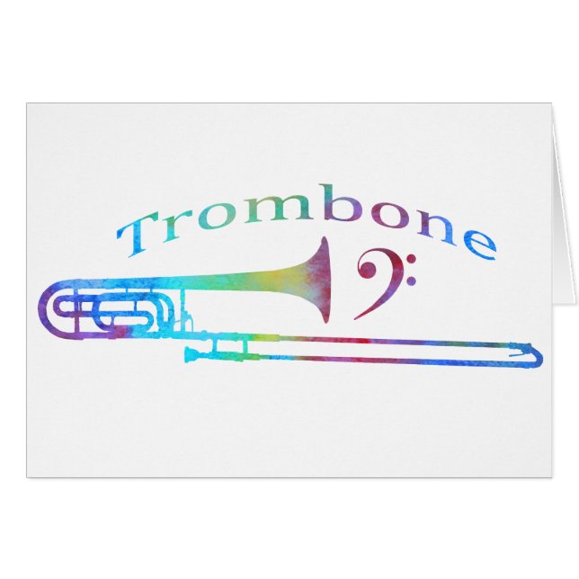 Trombone avec la clef basse (Devant horizontal)