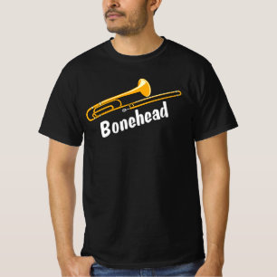 Trombone Bonehead Witte Tekst T-shirt