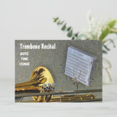 Trombone brass instrument Overweging Kaart (Staand voorkant)