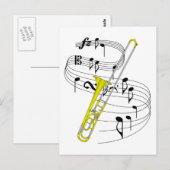 Trombone Briefkaart (Voorkant / Achterkant)