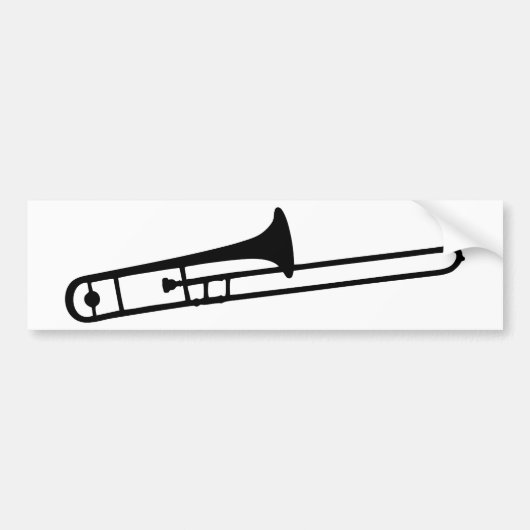 trombone bumpersticker (Voorkant)