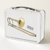 Trombone cartoon illustratie (Achterkant)